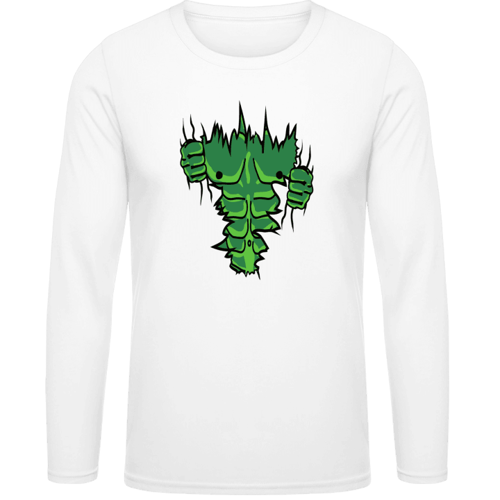 Green Superhero Muscles Long Sleeve Shirt 0 image