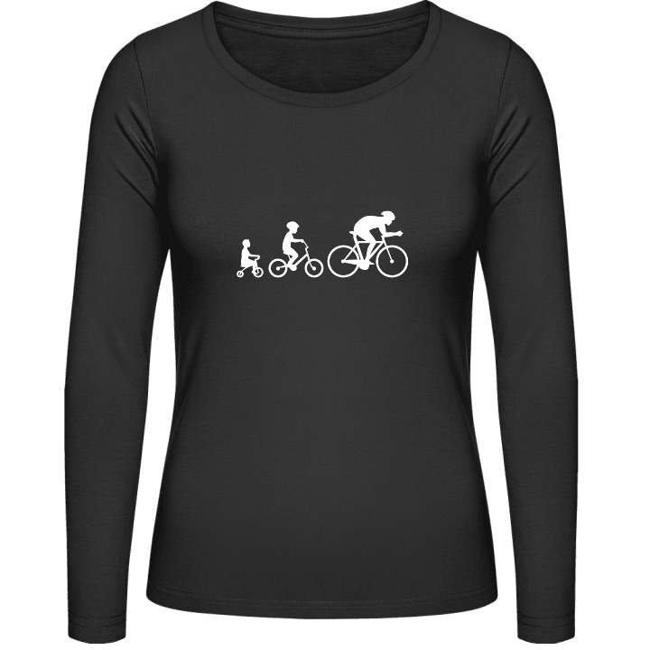 Evolution Of A Cyclist Langermet skjorte for kvinner 0 image