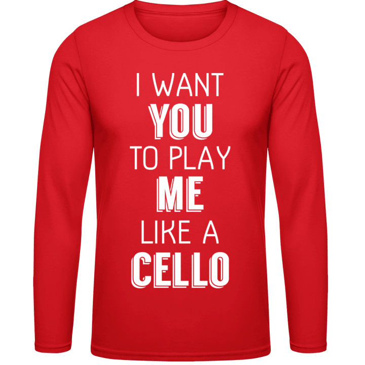 Play Me Like A Cello Långärmad skjorta contain pic
