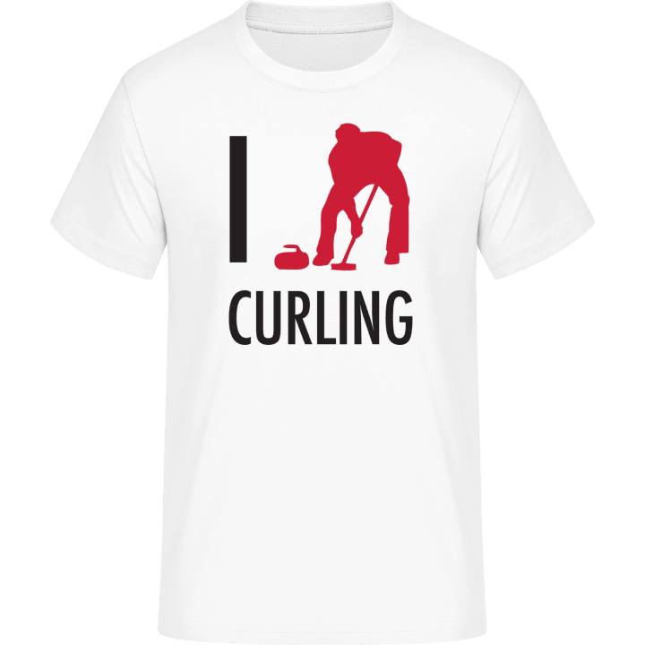 I Love Curling T-skjorte contain pic