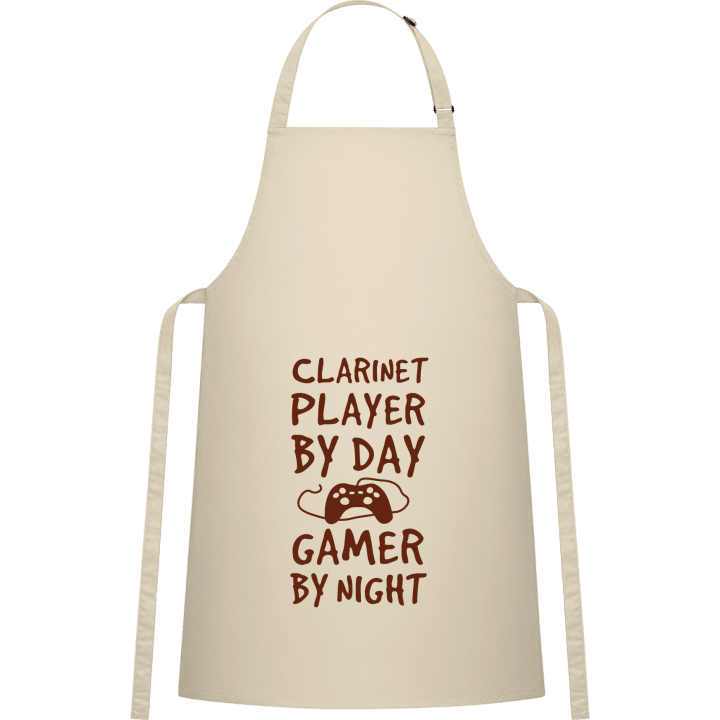 Clarinet Player By Day Gamer By Night Delantal de cocina contain pic