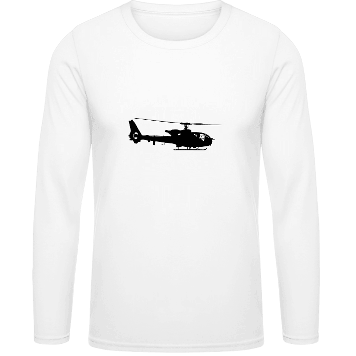 Helicopter Illustration T-shirt à manches longues contain pic