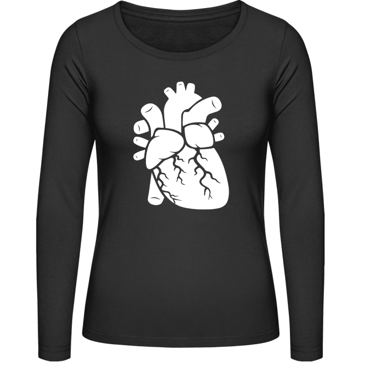 Heart Silhouette Langermet skjorte for kvinner contain pic