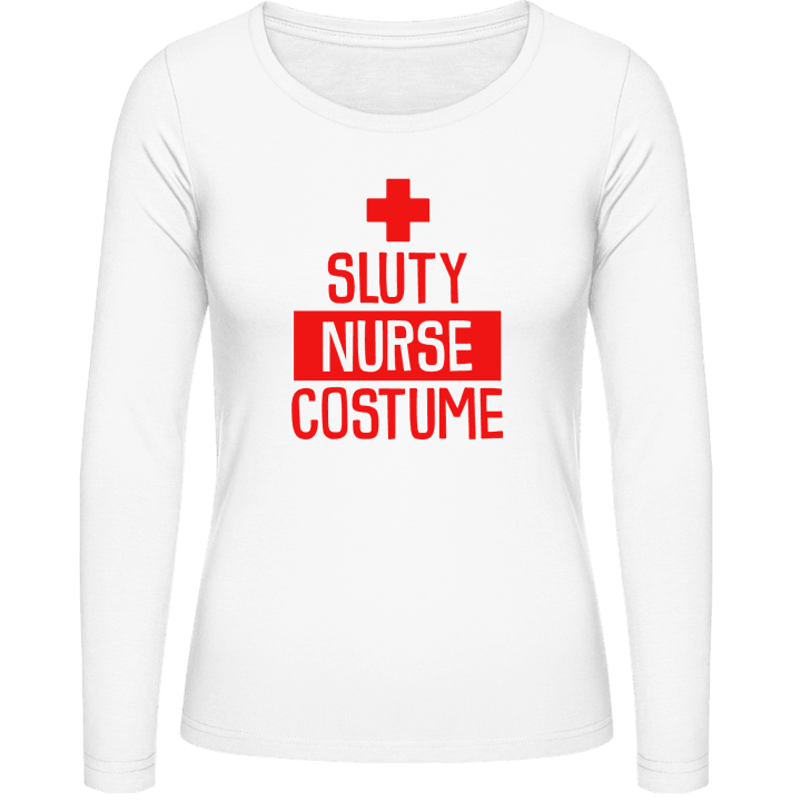Sluty Nurse Costume Frauen Langarmshirt contain pic