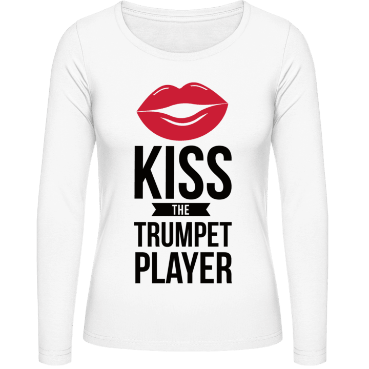 Kiss The Trumpet Player Langermet skjorte for kvinner contain pic