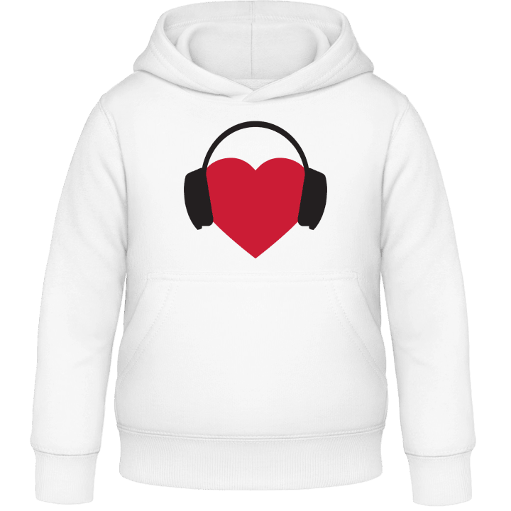 Heart With Headphones Kids Hoodie contain pic