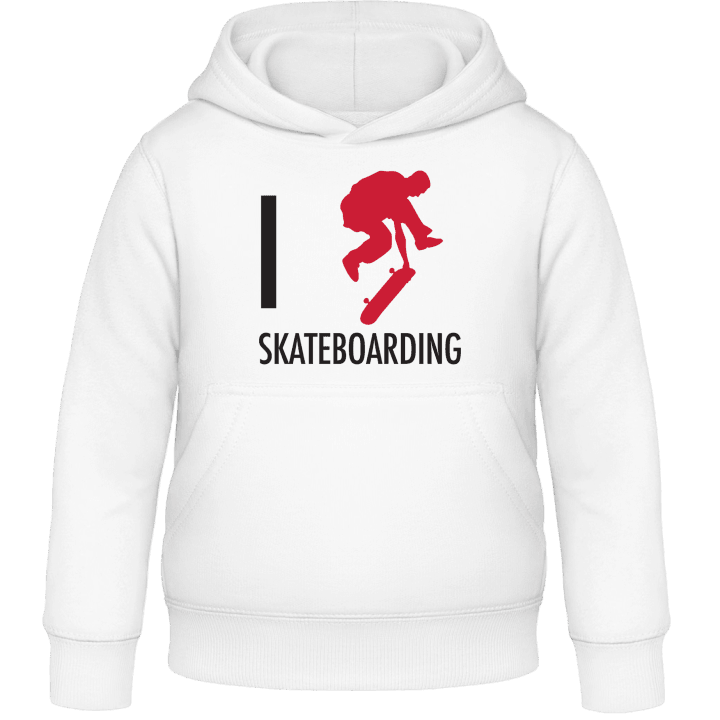 I Love Skateboarding Sweat à capuche pour enfants contain pic