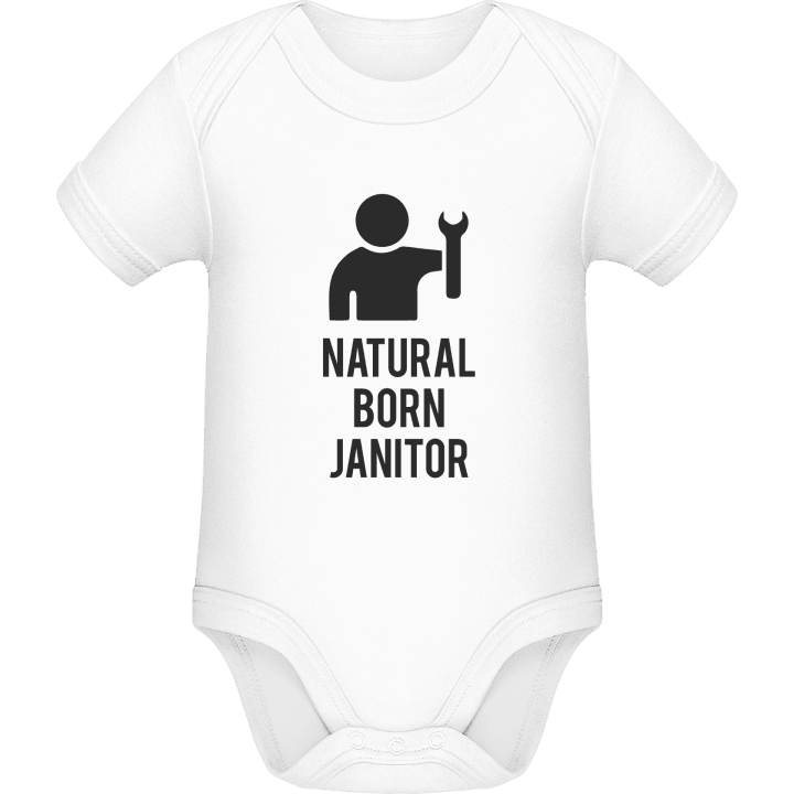 Natural Born Janitor Baby Romper contain pic