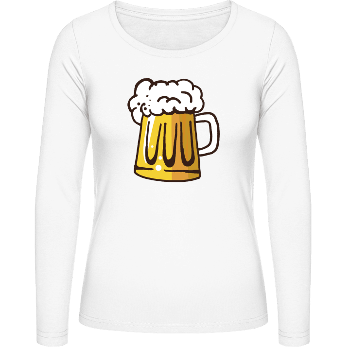 Big Beer Glass Kvinnor långärmad skjorta contain pic
