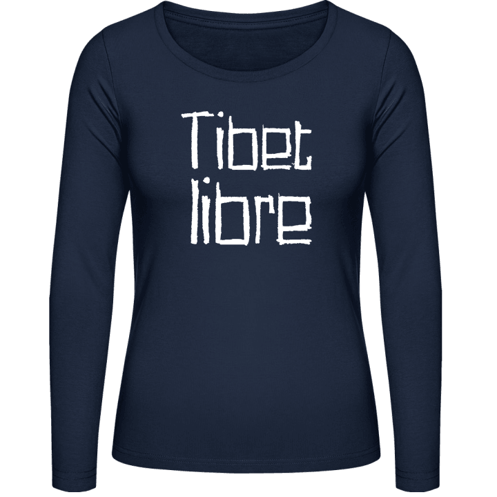 Tibet libre Langermet skjorte for kvinner contain pic