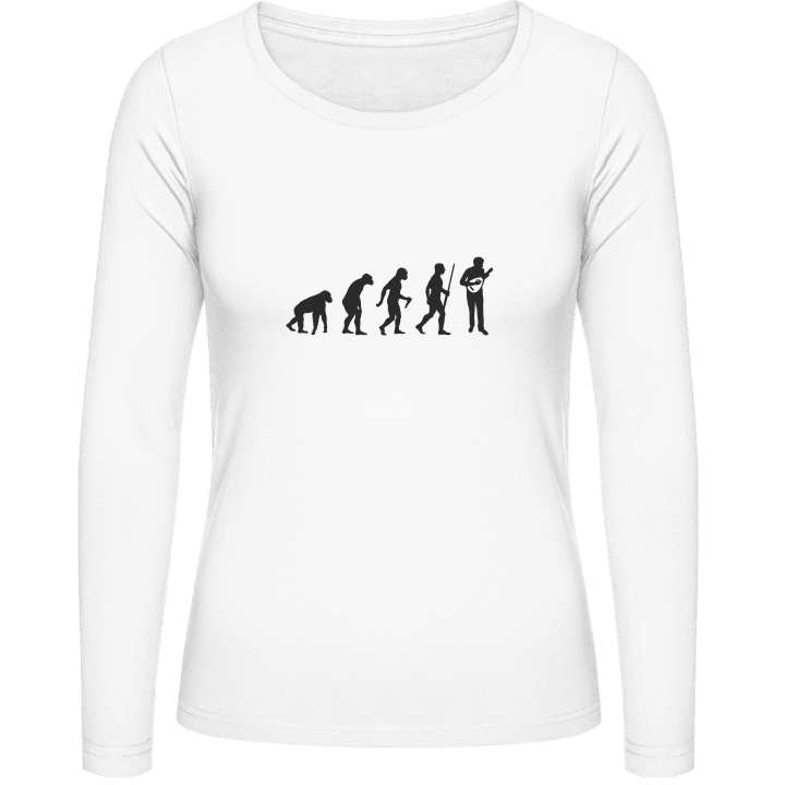 Mandolinist Evolution Langermet skjorte for kvinner contain pic