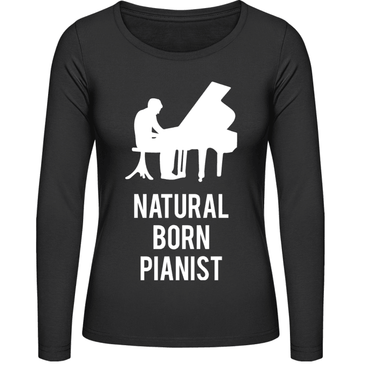 Natural Born Pianist T-shirt à manches longues pour femmes contain pic