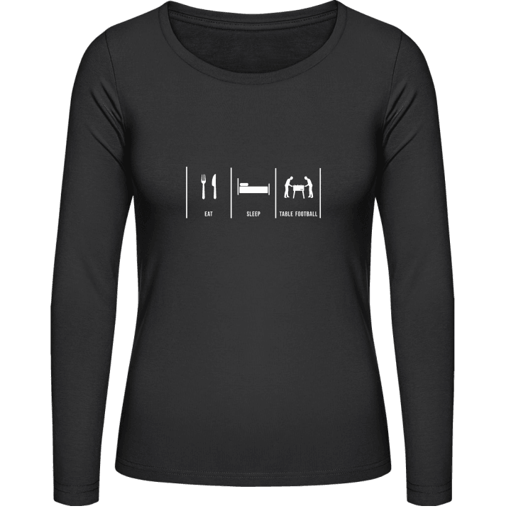Eat Sleep Table Football Langermet skjorte for kvinner contain pic