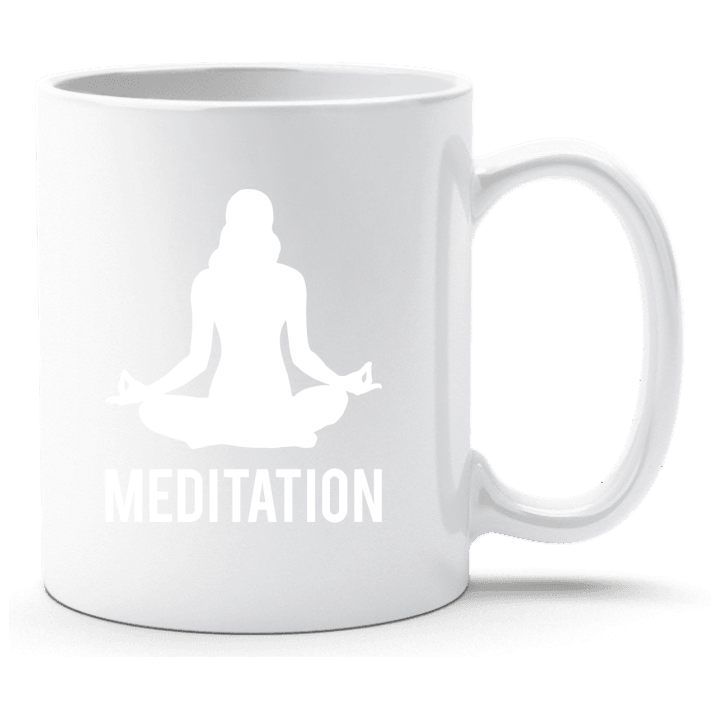 Meditation Silhouette Taza contain pic