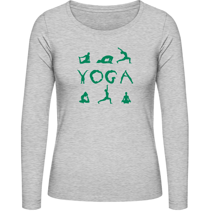 Yoga Letters T-shirt à manches longues pour femmes contain pic