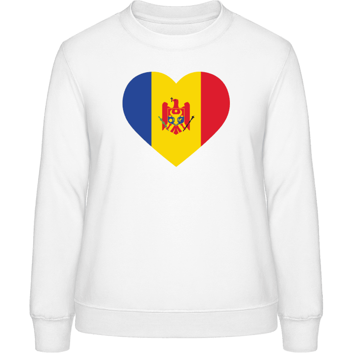 Moldova Heart Flag Sweatshirt för kvinnor contain pic