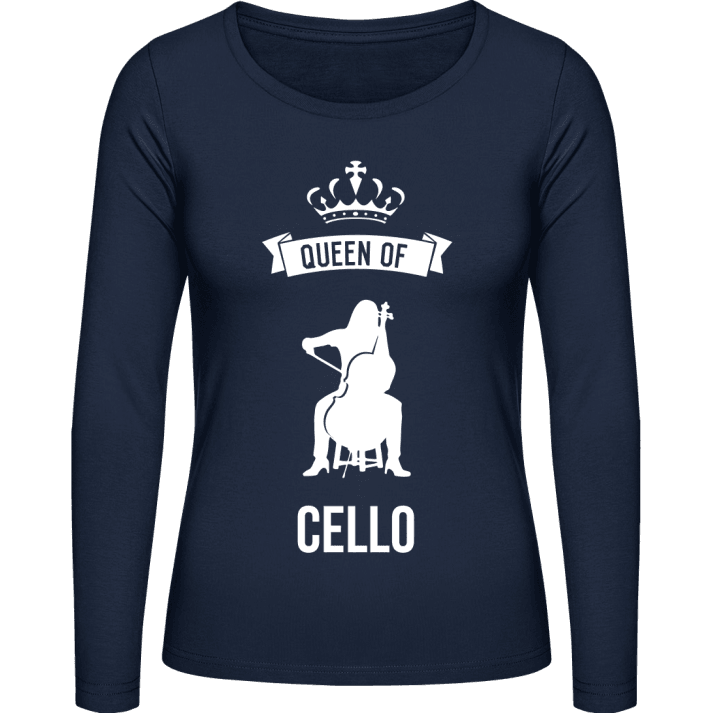 Queen Of Cello T-shirt à manches longues pour femmes contain pic