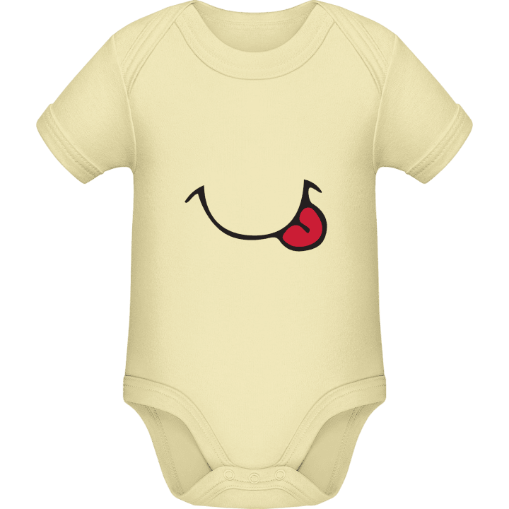 Yummy Smiley Mouth Baby romper kostym contain pic