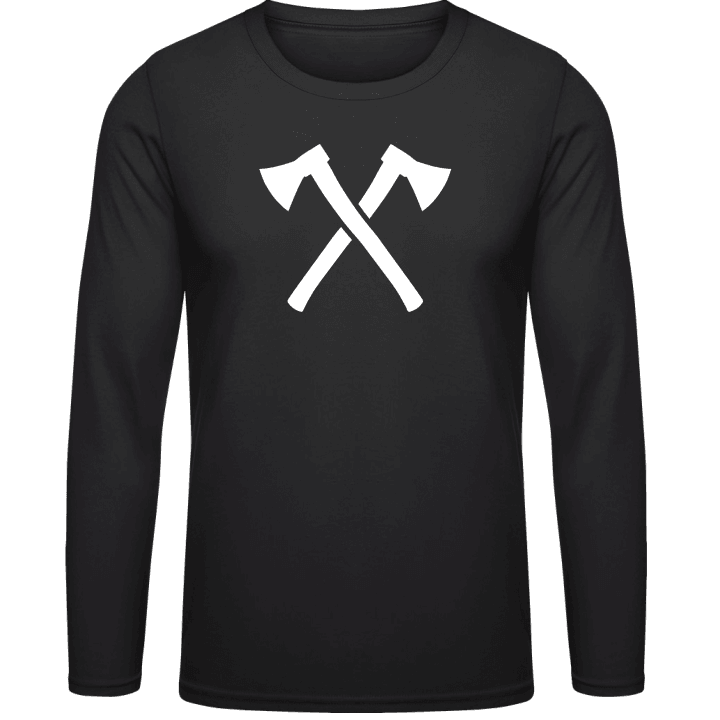 Crossed Axes Langarmshirt contain pic