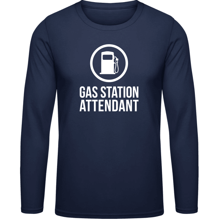 Gas Station Attendant Logo Langarmshirt contain pic