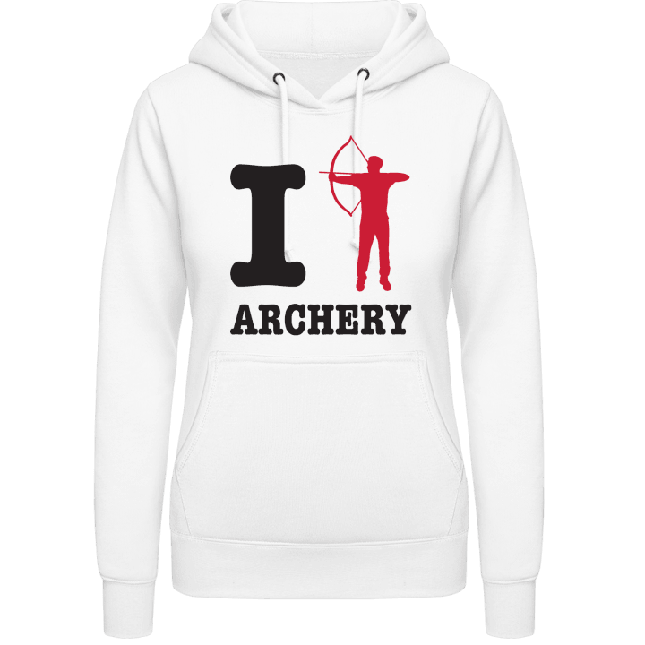 I Love Archery Felpa con cappuccio da donna contain pic