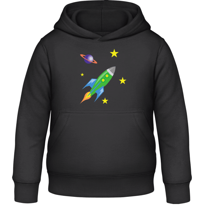 Rocket In Space Illustration Felpa con cappuccio per bambini 0 image