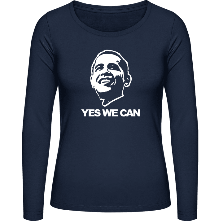 Yes We Can - Obama Langermet skjorte for kvinner contain pic