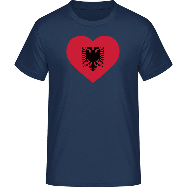 Albanian Heart Flag Maglietta contain pic