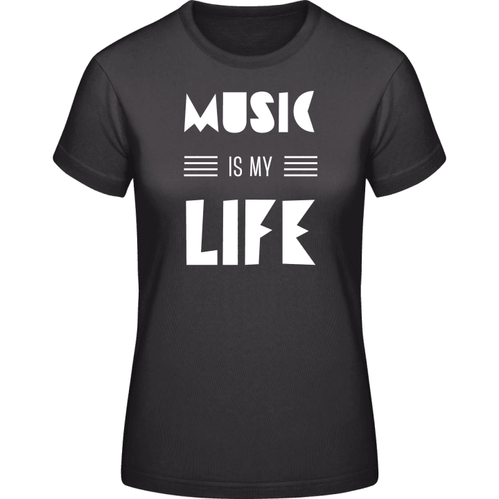 Music Is My Life T-shirt för kvinnor contain pic