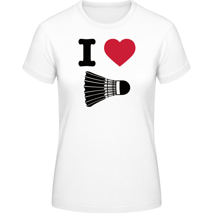 I Heart Badminton T-shirt för kvinnor 0 image