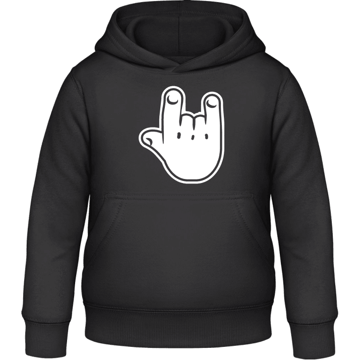 Rock On Small Children Hand Kids Hoodie contain pic