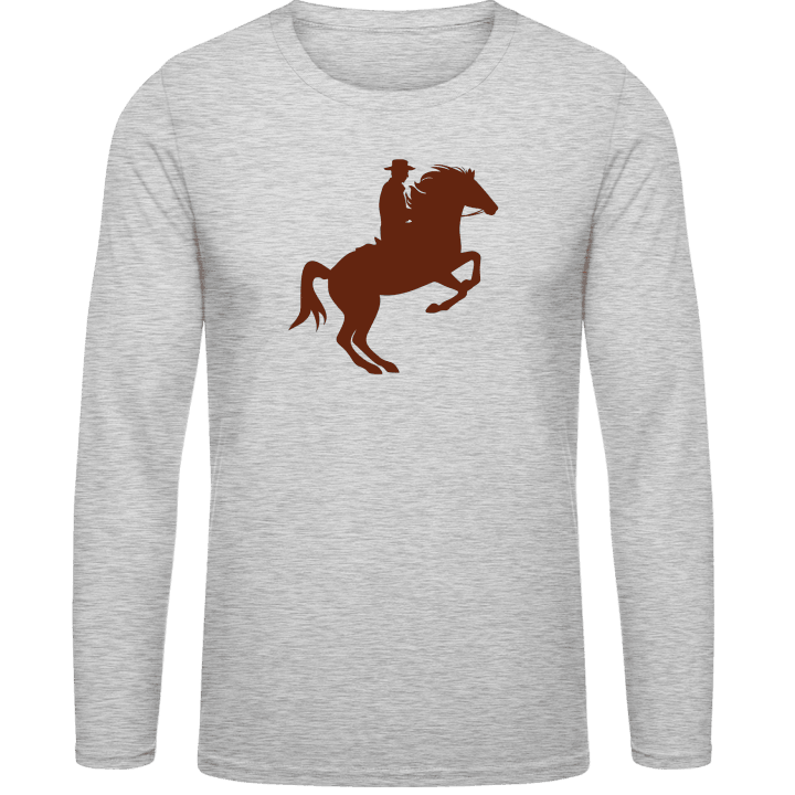 Cowboy Riding Wild Horse Long Sleeve Shirt 0 image