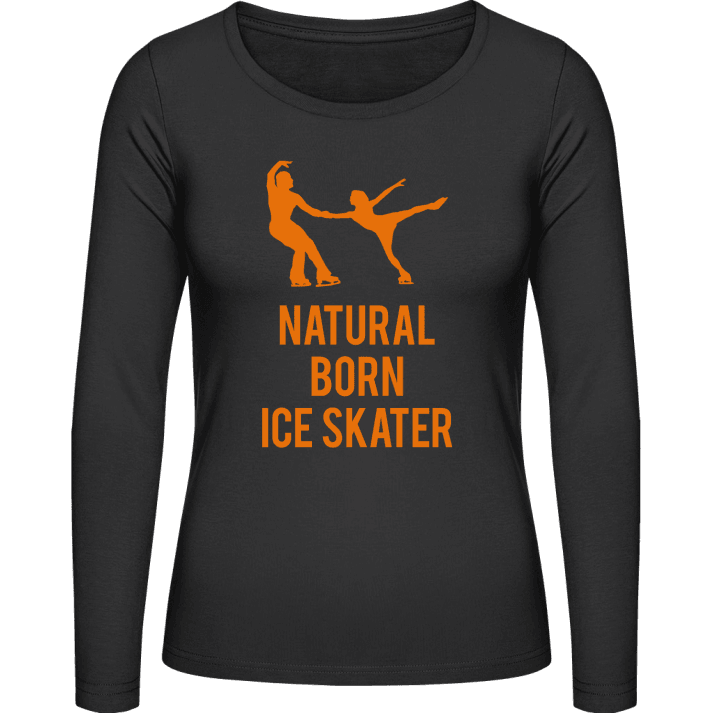 Natural Born Ice Skater T-shirt à manches longues pour femmes contain pic