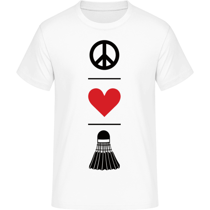 Peace Love Badminton T-Shirt 0 image