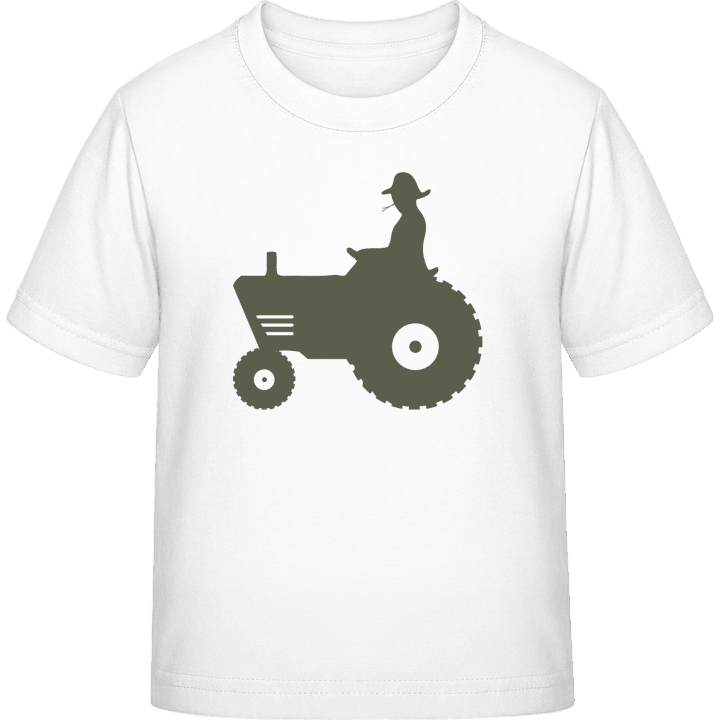 Farmer Driving Tractor Kids T-shirt contain pic