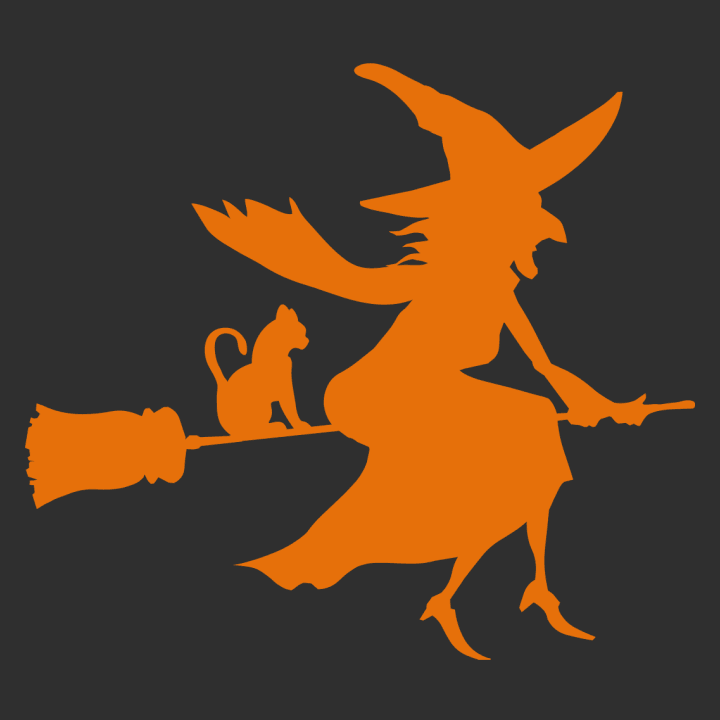 Witch With Cat On Broom Naisten pitkähihainen paita 0 image