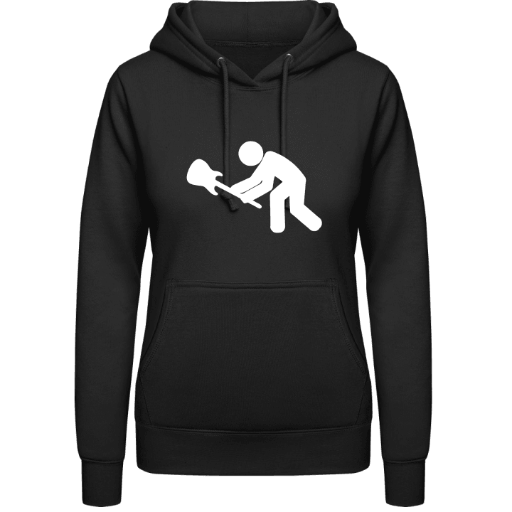 Slamming Guitar On The Ground Women Hoodie contain pic