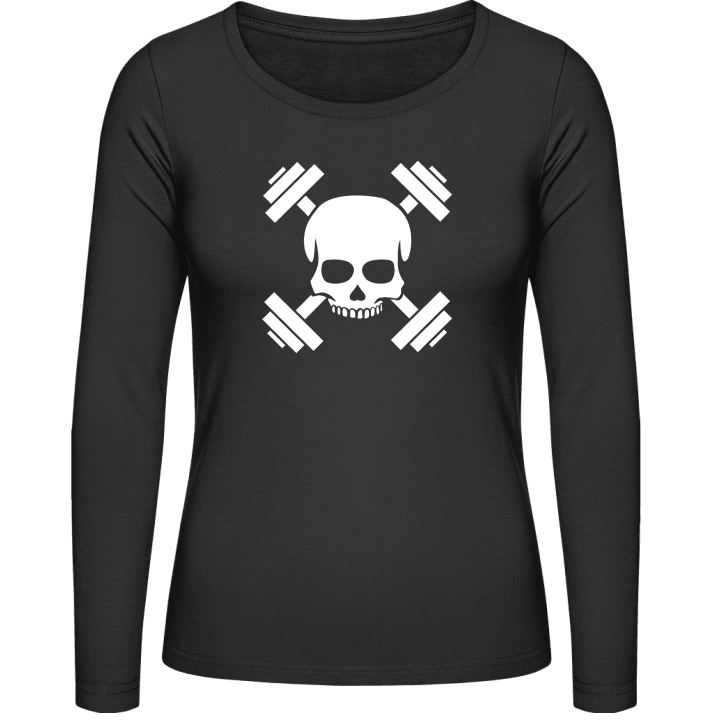 Fitness Training Skull Frauen Langarmshirt contain pic