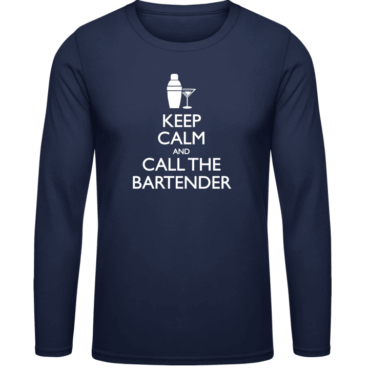Keep Calm And Call The Bartender Camicia a maniche lunghe contain pic