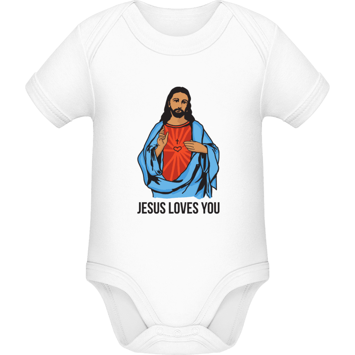 Jesus Loves You Baby romperdress contain pic