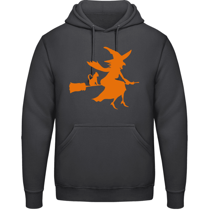Witch With Cat On Broom Hoodie 0 image