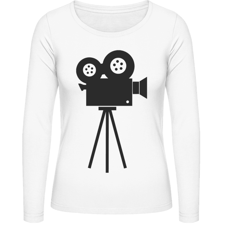 Movie Camera Logo T-shirt à manches longues pour femmes 0 image
