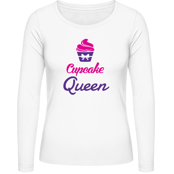 Cupcake Queen Logo Langermet skjorte for kvinner contain pic