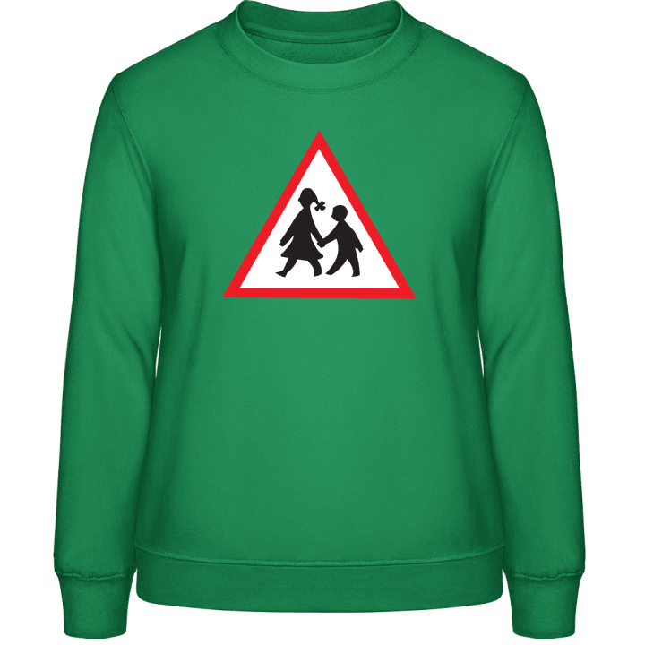 School Kindergarten Warning Sweatshirt för kvinnor contain pic