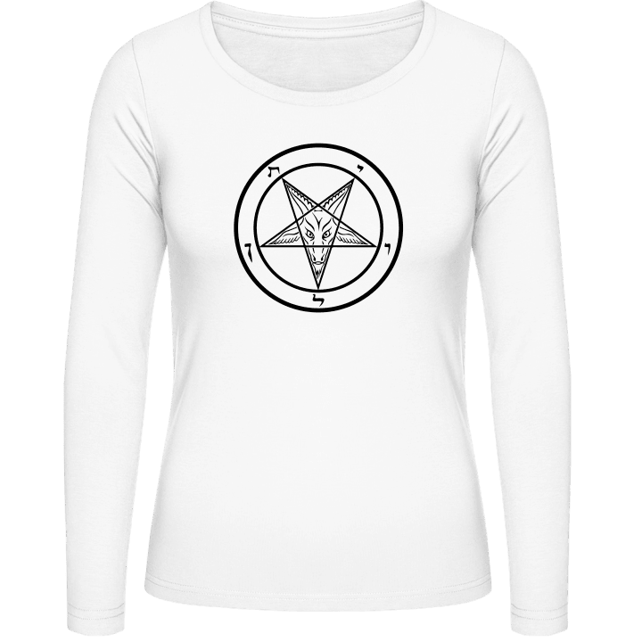 Baphomet Symbol Satan Camisa de manga larga para mujer contain pic