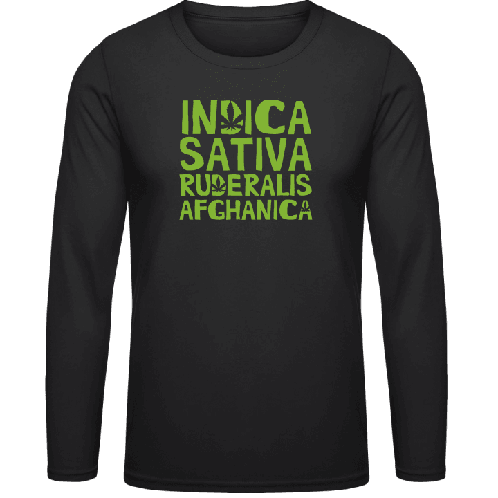 Indica Sativa Ruderalis Afghanica T-shirt à manches longues contain pic