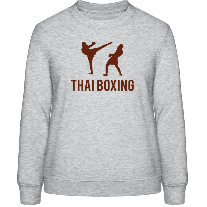 Thai Boxing Silhouette Frauen Sweatshirt contain pic