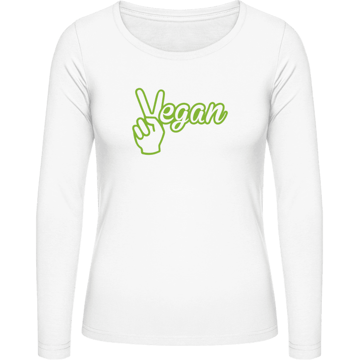 Vegan Logo T-shirt à manches longues pour femmes contain pic