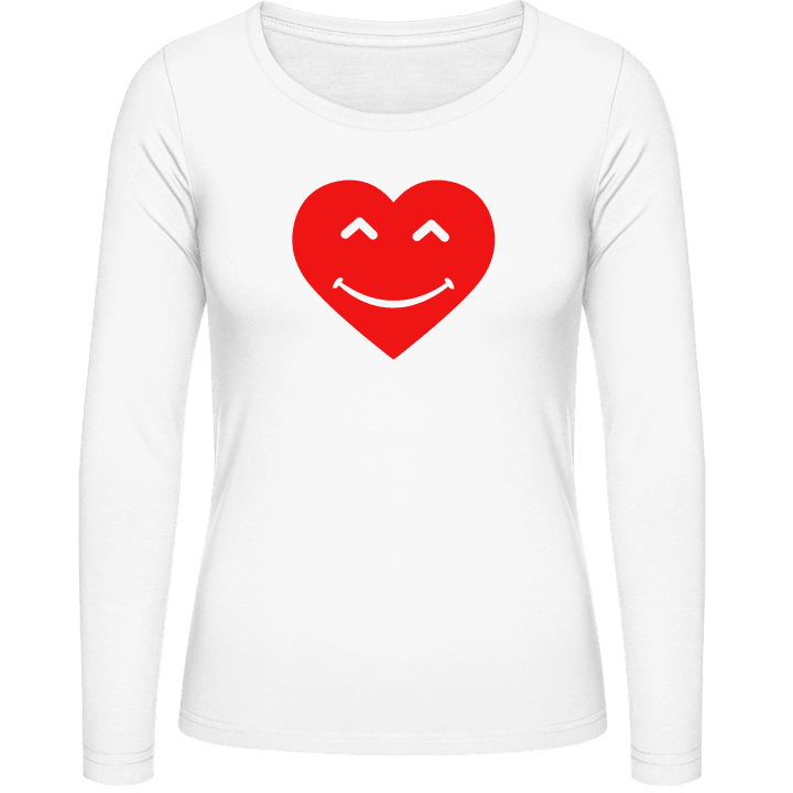 Happy Heart Langermet skjorte for kvinner contain pic