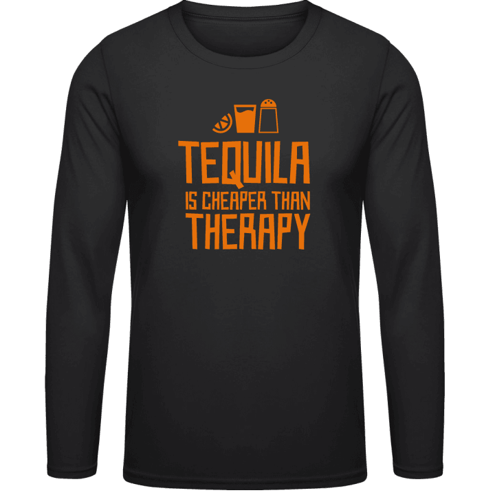 Tequila Is Cheaper Than Therapy T-shirt à manches longues contain pic